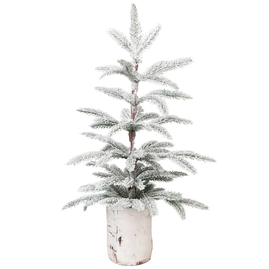 Northlight 24" Unlit Heavily Flocked Potted Spruce Artificial Christmas Tree | Michaels®
